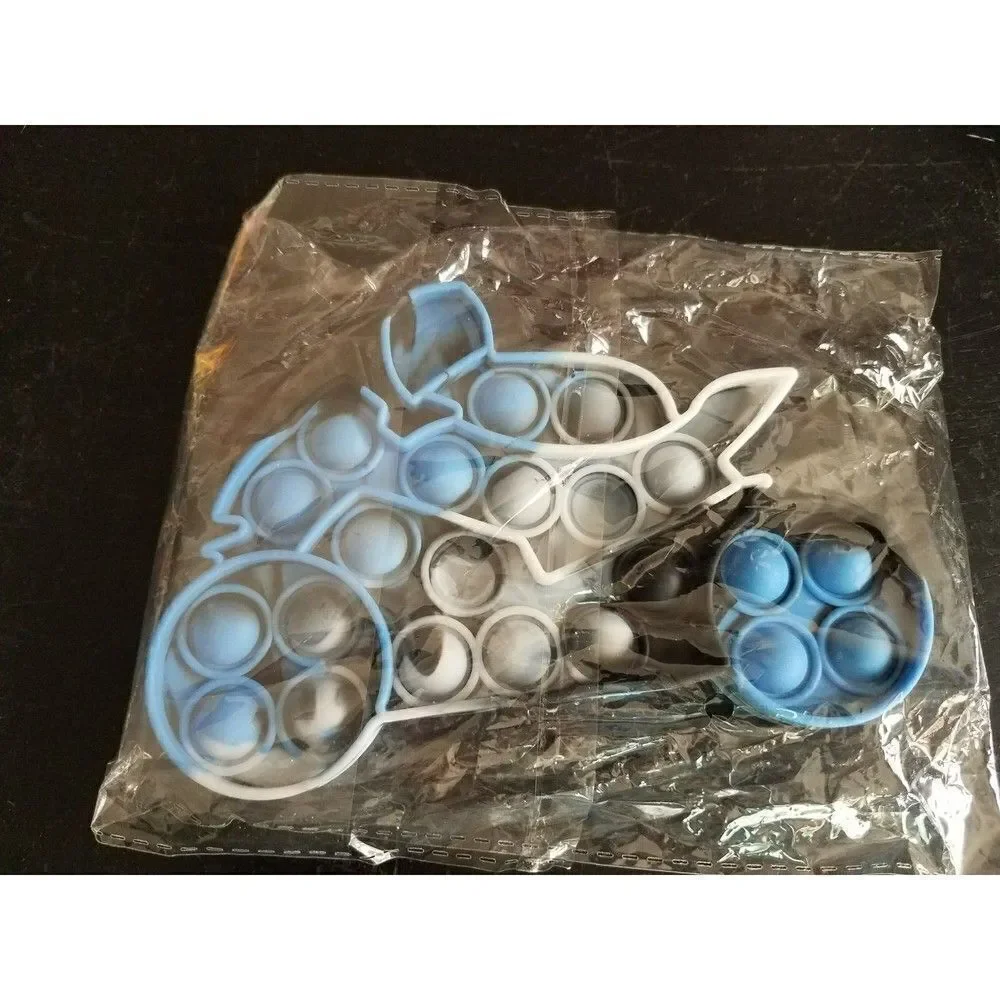 Fidget Toy Blue Motorcycle Rider Bubble Sensory